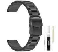 SINAIKE Quick Release Brushed Metal Watch Band for Men Women Stainless Steel Watch Bracelet Straps 18mm/20mm/22mm/24mm/26mm Watch Bands with Double FlipLock Buckle Black or Silver, Blue, Gold, Black