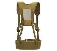 SINAIRSOFT Tactical Padded Belts with Suspender Airsoft Waist Belt Harness for Men Combat Duty Belt Coyote Brown
