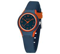SINAR Girls Boys Unisex Watch Sports Watch Fitness Analogue Quartz 10 Bar Waterproof Dark Blue Orange XB-47-12, darkblue, Strap.