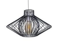 MiniSun | Geometric Design Black Wire Basket Ceiling Light Shade | Pendant Lights, Home Décor & Improvement Essential | 365cm Shade Width