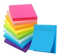 Sinaya Sticky Notes 75x75mm, 8 Pads 800 Sheets Self-Stick Notes, Pastel Colour Removable Memo Pads for Home Office School Supplies