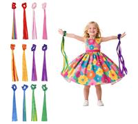 Sinbana 12pcs Rainbow Dance Ribbons, Hand Held Rhythm Streamers Gymnastics Decorations for Kids and Adults Ideal Dance Practice Accessories Tool & Party Decor (Multicolor)