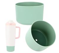 Sinbana 2pcs Bottle Bottom Covers, Anti-Slip Silicone Boots Protective Sleeve Compatible with Owala Freesip 30oz & 40oz Sway Bottles & Tumblers Accessories (Gray Green)
