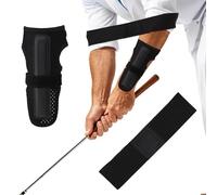 Sinbana 2pcs Golf Training Aid Kit, Golf Wrist Brace Training Aid & Arm Band for Swing Correction Wrist Angle Fix Muscle Memory Posture Tool for Beginners & Pros