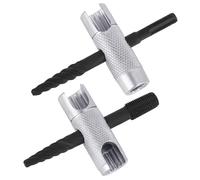 Sinbana 2pcs Grease Zerk Fitting Tool, Alloy Steel 4-Way Grease Fitting Tool for 1/4"-28 SAE & 1/8"-NPT M8x1 M10x1 Threads Fits 3/8" 5/16" 7/16" Hex Sizes for Installation Removing Rethread
