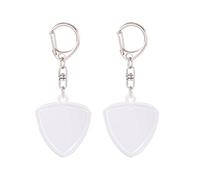 Sinbana 2pcs Guitar Pick Holder Keychain, Clear Guitar Pick Display Case Keyring for Easy Identification and Storage Accessory for Music Enthusiasts and Players