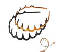 Sinbana 2pcs U Shaped Headband, Plastic Zigzag Comb Headband with Teeth High Cranium 90s Zig Zag Reversible Squiggly Volume Hair Hoop for Women Girls Secure Hold & Styling Fashion Hair Accessories