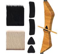 Sinbana 4 Sets Arrow Rest for Recurve Bow, Artificial Fur Self-Adhesive Arrow Rest Felt Anti-Slip for Traditional Compound Recurve and Hunting Bow Outdoor Shooting Archery Practice