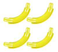 Sinbana 4pcs Curved Track Pieces Compatible with Hot Wheels Toy Car, Yellow ABS Racetrack Conner Connectors Replacement Accessories for Hot Wheels