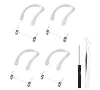 Sinbana 4pcs Replacement Handles for Owala FreeSip Water Bottle 24oz/32oz, BPA-Free Carry Loop Handle Accessories with Tweezers and Screwdriver (White)