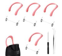 Sinbana 4pcs Replacement Handles for Owala FreeSip Water Bottle 24oz/32oz, BPA-Free Carry Loop Handle Accessories with Tweezers and Screwdriver (Pink)