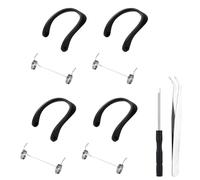 Sinbana 4pcs Replacement Handles for Owala FreeSip Water Bottle 24oz/32oz, BPA-Free Carry Loop Handle Accessories with Tweezers and Screwdriver (Black)