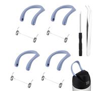 Sinbana 4pcs Replacement Handles for Owala FreeSip Water Bottle 24oz/32oz, BPA-Free Carry Loop Handle Accessories with Tweezers and Screwdriver (Blue)