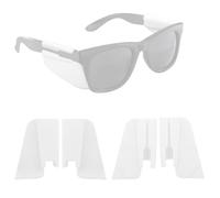 Sinbana 4pcs Smart Glasses Side Shields for Ray-Ban Meta Wayfarer/Skyler, Silicone Slip-Resistant Anti Safety Smart Glasses Eyeglasses Sunglasses Accessories Lightweight & Comfort for Wearing (White)