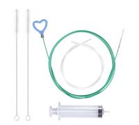 Sinbana 5pcs Sunroof Drain Cleaning Tools, Sunroof Drain Cleaning Tool Kit Including Heart-Shaped Handle Hose Cleaner Dredging Wires Injection Tube & Hose for Car Windshield & Door Holes Clean