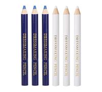 Sinbana 6pcs Fabric Markers for Sewing, Water Soluble Fabric Pencil Tailors Chalk Sewing Marking Tool for Dressmaking Quilting Embroidery DIY Crafts (Blue & White)
