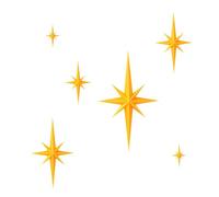 Sinbana 6pcs Starburst Wall Decors, 5 Size Gold Plastic Retro Mid Century 3D Atomic Stars Wall Art for Vintage Celestial Whimsigoth Whimsical Home Kitchen Office Decor