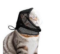 Sinbana Adjustable Cat Muzzle for Grooming, Breathable Cat Muzzle with Transparent Anti-Bite Mask for Nail Trimming Bathing Vet Visits