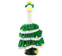 Sinbana Christmas Porch Goose Costume, 19.7in/50cm Christmas Tree Goose Outfit Clothes with Hat for Winter Holiday Outdoor Garden Yard Patio Lawn Statues Decoration