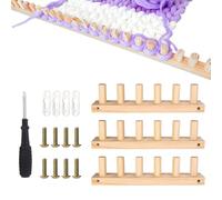 Sinbana Chunky Blanket Loom Kit, 90cm/35in Wooden Chunky Knitting Blanket Loom Durable 3-in-1 Crochet Knitting Tool Set Suitable for Beginners Craft Enthusiasts