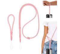 Sinbana Crossbody Strap & Wristlet Lanyard for Shark ChillPill (Pink) | 3-in-1 Personal Cooling Fan Adjustable Portable Shoulder & Wrist Strap for Hands-Free Compatible with Shark ChillPill
