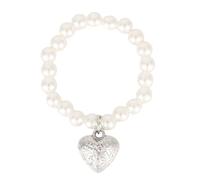 Sinbana Doll Necklace, Elegant Sweet White Pearl Necklace Cute Doll Accessories for 17cm Plush Dolls Chain Jewelry & Outfit Decoration (Heart Charm)