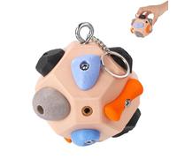 Sinbana Handcrafted Boulder Block, Portable Finger Training Ball with Colorful Grips 3D Rock Climbing Grip Training tool for Building Strength & Precision Rock for Climbing Enthusiasts Gift