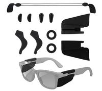 Sinbana Smart Glasses Accessories for Ray-Ban Meta Wayfarer/Headliner/Skyler, Silicone Eyeglass Accessories Include Nose Pads, Ear Grips, Side Shields & Eyeglass Strap, for Comfortable & Secure Wear