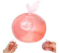 Sinbana Squeeze Apple Fidget, 6cm/2.36in Slow Rising Pink Apple Fidget Toy Slushy Squishy Sensory Pinch Fruit Toy for Kids Teens Adults Gifts (Pink)