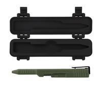 Sinbana Tactical Slide Action Ballpoint Pen, Novel Slide Action Pen EDC 3D Printed Refillable Smooth Ink Writing Tools Military Desktop Accessory Men Gift (Black and Green)