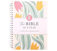 Sinbana The Bible in A Year, 52-Week Spiral Bible Study Journal Guide for Women Guided Reading Plan with Note Taking Space & Reflective Prompts for Spiritual Growth (A4)