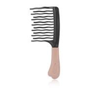 Sinbana Wide Tooth Detangler Comb for Curly Hair, Upgraded Wide Tooth Detangling Brush Wavy Curls Comb with Ergonomic Handle for Women & Men Long Thick Frizzy Hair (Grey)