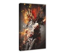 SinBii 80s Guitarist Dave Mustaine Megadeth Poster (25) Canvas Poster Wall Art Decor Print Picture Paintings for Living Room Bedroom Decoration Frame-style 20x30inch(50x75cm)