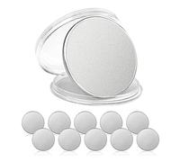 SINBRLAI 10 Pcs Blank Challenge Coin, Engraving Blanks Coins, Solid Brass/Zinc Alloy Silver Plated 40mm Diameter with Acrylic Protection Box Pattern for DIY Crafts Engraving, Brass Zinc-aluminum alloy