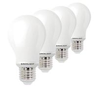 SINCELIGHT 5W LED A60 Classic Light Bulb with E27 Base (All-Beam) Omni-Directional, 5W (480lm) Equivalent to 50W, Warm White (2700K), Non-Dimmable, Pack of 4