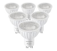 SINCELIGHT GU10 6W LED Light Bulbs, 38° Reflector Spotlight, 600lm, Equivalent to 50W Halogen, Warm White 2700K, High CRI RA>92, Pack of 6