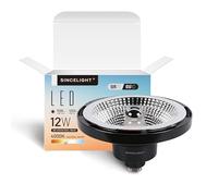 SINCELIGHT GU10 LED Light Bulbs, 12W QR111 Reflector, Professional Anti-Glare AR111 Spotlight, 45 Degree Beam Angle, Neutral White 4000K, Pack of 1