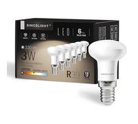SINCELIGHT LED 3W Mini Light Bulbs with E14 Cap, R39 Reflector with Milky Diffuser, Sofer and Milder Spotlight, Neutral White 4000K, Rich Color RA92, Pack of 6