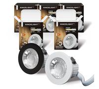 SINCELIGHT MINI Recessed Spotlight,Small Downlight for 35-40mm Ceiling Hole,Cabinet,Showcase, MR11 Replacements,White and Black Ring Replaceable,IP65 Waterproof,Warm White 2700K,RA≈92,Pack of 5