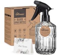 Sincengel Plant Mister Spray Bottle, 13.5 oz Leak Proof Glass Spray Bottle for Inside Plants, Succulents, Herbs, Cleaning, Hair Care, Refillable Fine Mist Sprayer with Adjustable Mist Nozzle (Grey)