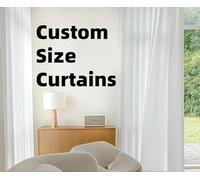 SINCERE Custom Size Sheer Curtains Voile, Tailored Semi-Sheer Panel, Bespoke Length Width Curtain Valances, Fitted Small Large Bedroom Loft Window Short Drapery Light Filtering Treatment, Multi-colors
