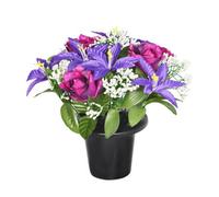 Sincere Floral Artificial Flower Memorial Graveside Rose Bowl