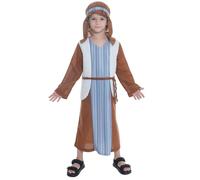 Sincere Party Brown Shepherd Costume for Kids Nativity Xmas Costume Joseph Innkeeper Fancy Dress 4-6 years