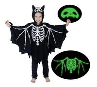 Sincere Party Glow In the Dark Bat Cape Skeleton Costume for Kids 12-13 years