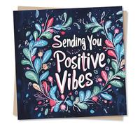 Sincere Support or Get Well Soon Card For a Loved One - Sending You Positive Vibes - Loss, Sickness, Health - For a Special Someone, Friend, Family, Special Someone