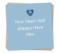 Sincere Sympathy Card - Your Heart Will Always Have Him - Thinking of You - Condolences Card for Husband, Granddad, Uncle, Son or Friend