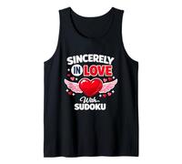 Sincerely in Love with Sudoku Valentine Puzzle Lover Heart Tank Top