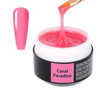 SINCERO SALON Builder Gel Color - Coral Paradise - 2in1 for Nail Extension and Shaping - Long Lasting Nail - UV Builder Gel Nail Strengthener for Weak Nails - 15ml