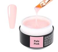 SINCERO SALON Builder Gel Easy Fluid in Pale Pink - UV LED Hard Gel for French Manicures and Extensions - Semi-Permanent Nail Strengthener - 15ml