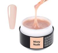 Sincero Salon Builder Gel Easy Fluid - Misty Nude - Ideal for French Manicures & Nail Extensions - LED UV Hard Gel - Semi-Permanent Nail Strengthener - 15ml